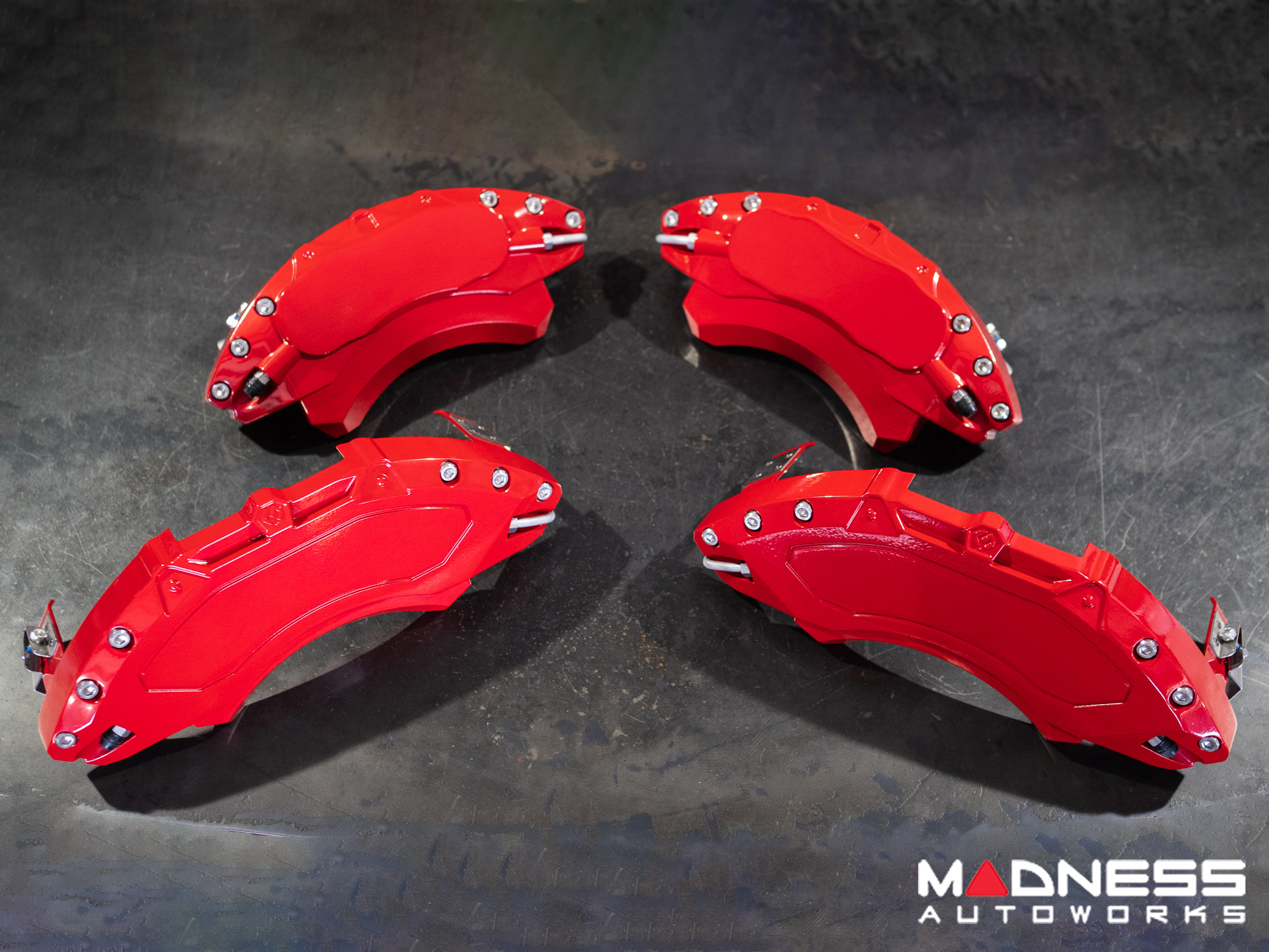 Tesla Model X Brake Caliper Cover Kit - Set of 4 - Red